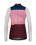 GOBIK maillot de invierno de manga larga - COBBLE LADY - rosa/marfil/azul/granate