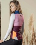 GOBIK maillot de invierno de manga larga - COBBLE LADY - rosa/marfil/azul/granate