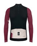 GOBIK maillot de invierno de manga larga - PACER BLEND - marfil/negro/granate