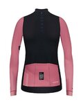 GOBIK maillot de invierno de manga larga - COBBLE BLEND LADY - negro/marfil/rosa
