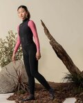 GOBIK maillot de invierno de manga larga - COBBLE BLEND LADY - negro/marfil/rosa