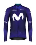 GOBIK maillot de invierno de manga larga - MOVISTAR 2023 PACER - azul/blanco