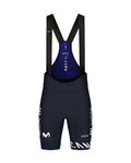 GOBIK pantalones cortos de tirantes - MOVISTAR 2023 MATT - blanco/azul