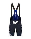 GOBIK pantalones cortos de tirantes - MOVISTAR 2023 MATT - blanco/azul