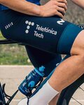GOBIK pantalones cortos de tirantes - MOVISTAR 2023 MATT - blanco/azul