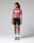 GOBIK jersey de manga corta - STARK LADY - granate/rosa/amarillo