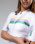 GOBIK jersey de manga corta - ATTITUDE 2.0 LADY - púrpura/verde/blanco/amarillo