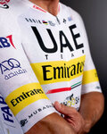 GOBIK jersey de manga corta - UAE 2021 INFINITY - amarillo/blanco