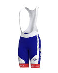 ALÉ pantalones cortos de tirantes - GROUPAMA FDJ 2020 - rojo/azul/blanco