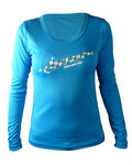 HAVEN maillot de verano de manga larga - AMAZON LADY LONG MTB - blanco/azul