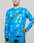 HAVEN maillot de verano de manga larga - CUBES NEO LONG MTB - azul