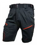 HAVEN pantalones cortos sin tirantes - NAVAHO SLIMFIT - negro/rojo