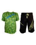 HAVEN Maillot y pantalón MTB - CUBES NEO - verde/negro