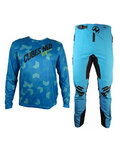 HAVEN Maillot y pantalón MTB - CUBES NEO LONG - azul/negro