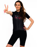 HOLOKOLO jersey de manga corta - CYCLIST ELITE LADY - rosa/negro/blanco
