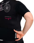 HOLOKOLO jersey de manga corta - CYCLIST ELITE LADY - rosa/negro/blanco