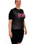 HOLOKOLO jersey de manga corta - ICON ELITE LADY - negro/blanco/rosa