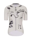 HOLOKOLO jersey de manga corta - TATTOO ELITE LADY - marfil/negro