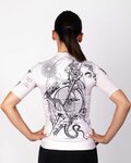 HOLOKOLO jersey de manga corta - TATTOO ELITE LADY - marfil/negro