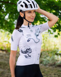 HOLOKOLO jersey de manga corta - TATTOO ELITE LADY - marfil/negro