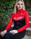 HOLOKOLO maillot de invierno de manga larga - ARROW LADY WINTER - rojo/negro