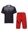 HOLOKOLO Maillot y pantalón MTB - FORCE MTB - blanco/rojo/negro