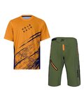 HOLOKOLO Maillot y pantalón MTB - UNIVERSE MTB - verde/naranja/negro