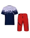 HOLOKOLO Maillot y pantalón MTB - FREEDOM MTB - rojo/azul/blanco
