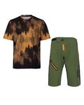 HOLOKOLO Maillot y pantalón MTB - NIGHTFALL MTB - naranja/verde/negro