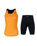 HOLOKOLO top y pantalones cortos - ENERGY LADY - naranja/negro