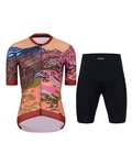HOLOKOLO maillot corto y pantalón corto - FREE ELITE LADY - multicolor/naranja/negro