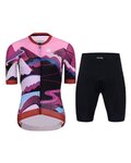 HOLOKOLO maillot corto y pantalón corto - SUNSET ELITE LADY - multicolor/negro/rosa