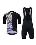 HOLOKOLO maillot corto y pantalón corto - ESCAPE ELITE - multicolor/negro