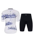 HOLOKOLO maillot corto y pantalón corto - EXPLORE ELITE LADY - blanco/azul/negro
