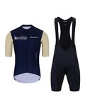HOLOKOLO maillot corto y pantalón corto - VIBES - negro/marfil/azul