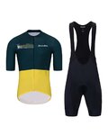 HOLOKOLO maillot corto y pantalón corto - VIBES - verde/negro/amarillo