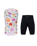 HOLOKOLO maillot sin mangas y pantalón corto - FLORAL ELITE LADY - multicolor/negro/blanco
