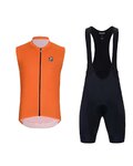 HOLOKOLO maillot sin mangas y pantalón corto - AIRFLOW - naranja/negro