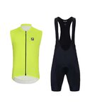 HOLOKOLO maillot sin mangas y pantalón corto - AIRFLOW - negro/amarillo