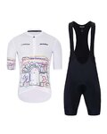HOLOKOLO maillot corto y pantalón corto - MAAPPI II. ELITE - blanco/multicolor/negro
