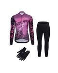 RIVANELLE chaqueta y pantalón de invierno - ROSESCAPE - púrpura/negro