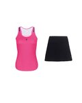 RIVANELLE maillot corto y falda - SPARK - negro/rosa