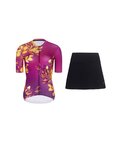 RIVANELLE maillot corto y falda - BAROC - púrpura/amarillo/negro