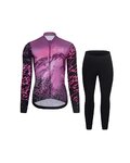 RIVANELLE chaqueta y pantalón de invierno - ROSESCAPE WINTER - púrpura/negro