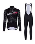 HOLOKOLO chaqueta y pantalón de invierno - GRAFFITI LADY - negro/blanco