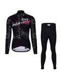 HOLOKOLO chaqueta y pantalón de invierno - GRAFFITI LADY - negro/blanco