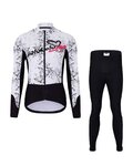 HOLOKOLO chaqueta y pantalón de invierno - GRAFFITI LADY - blanco/negro