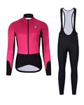 HOLOKOLO chaqueta y pantalón de invierno - CLASSIC LADY - negro/rosa
