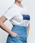 NU. BY HOLOKOLO Camiseta de manga corta - CURIOSITY - blanco/azul