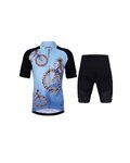 HOLOKOLO maillot corto y pantalón corto - RIDERS KIDS - negro/azul/multicolor